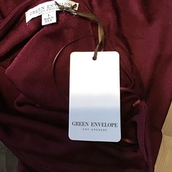 Green Envelope One Shoulder Top Large - Picture 4 of 4